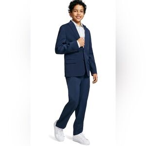 Calvin Klein Boys' 2-piece Formal Suit Set, Single Breasted Jacket & Straight